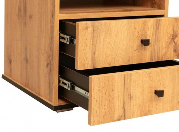 Тумба под ТВ Либерти 51.06 (опора h20) Дуб вотан/Черный