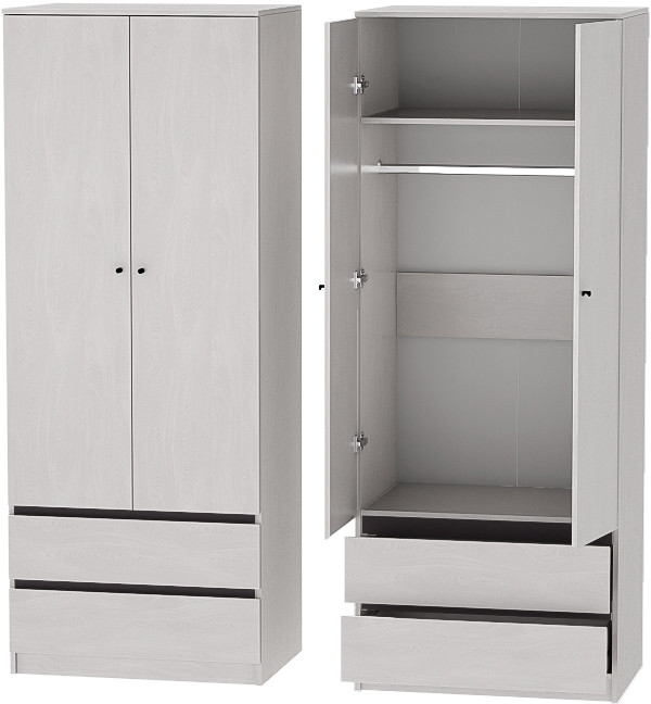 Модульная Прихожая Кэт-1, набор 6, Ясень Анкор Светлый/Графит