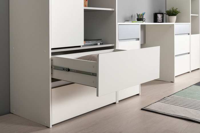 Торонто Компоновка № 01, белый шагрень/стальной серый