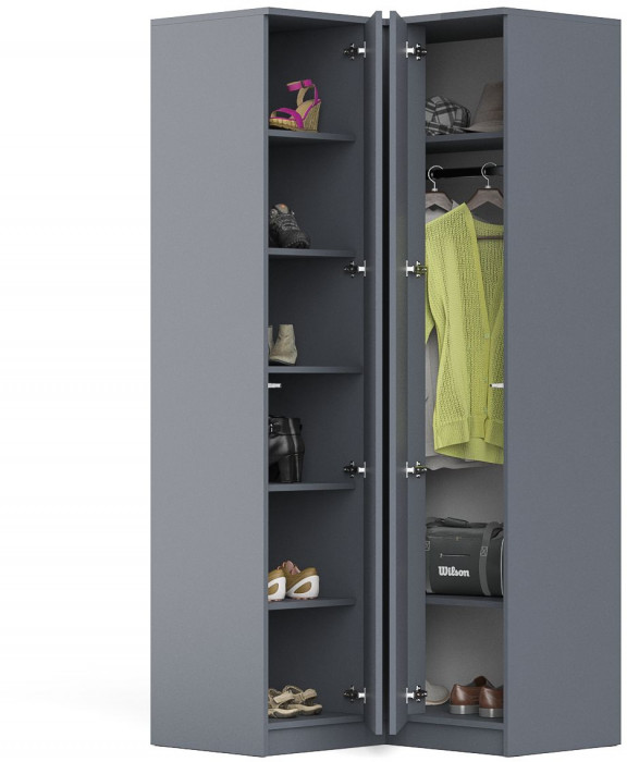 Мори угловой шкаф МШУ960.1, графит