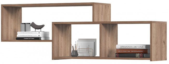 Хелен ПЛ 01 Полка (1,402х0,472х0,330) кашемир/дуб крафт табачный