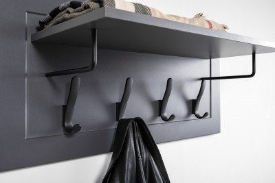 Остин 16.221 Комод + 15.12 Вешалка, цвет серый графит/дуб крафт золотой, ШхГхВ 120х41,9х210 см.