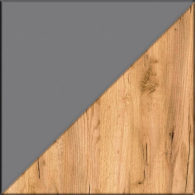 Остин 16.221 Комод + 15.12 Вешалка, цвет серый графит/дуб крафт золотой, ШхГхВ 120х41,9х210 см.