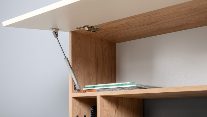 Стол компьютерный Комфорт 12.71, цвет гикори рокфорд натуральный/сатин, ШхГхВ 116,7х60,2х165,4 см., НЕ универсальная сборка