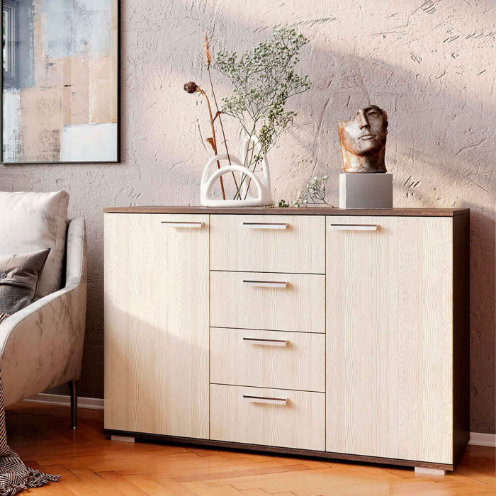 Комод "Стандарт №2" NEW (1200х828х460) венге/лоредо