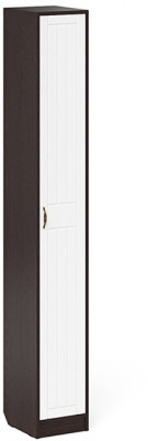 Прихожая П-6-350 Пенал, венге/фасады МДФ белое дерево фрезеровка прованс