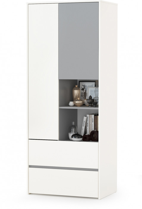 Торонто Компоновка № 03, белый шагрень/стальной серый