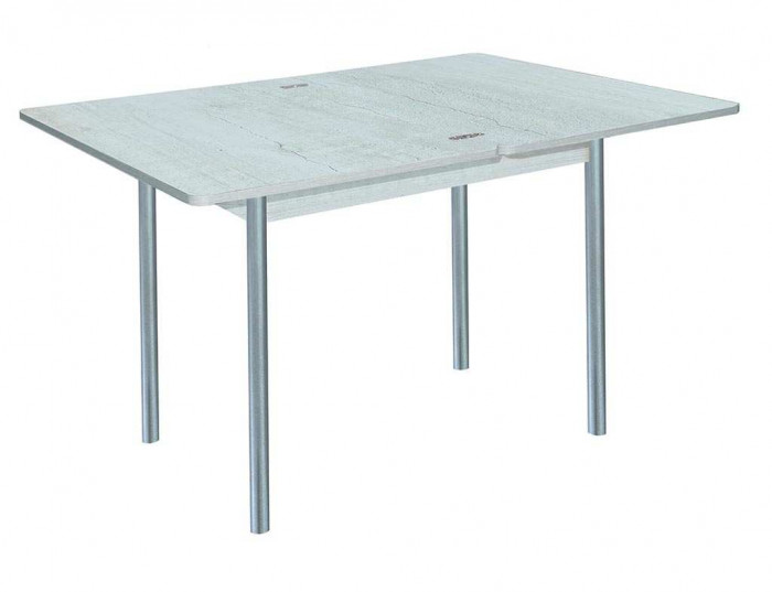 Симпл стол обеденный раскладной / бетон белый/металлик
