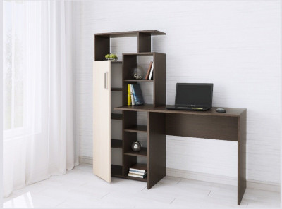Компьютерный стол Квартет-7 венге/дуб молочный