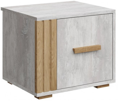 Тумба прикроватная (правое исп.) "Каен" - Ледяное дерево/Артизан
