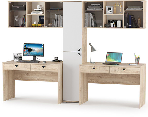 Бостон № 16, дуб эндгрейн элегантный/фасады МДФ милк рикамо софт