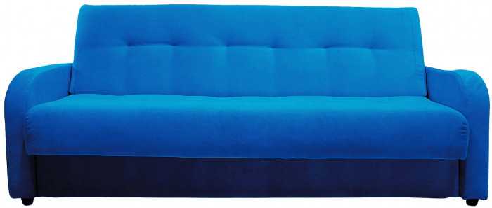 Раскладной диван-кровать, прямой, книжка, цвет серый, велюр, Лондон Люкс 120