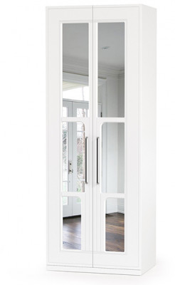 Валенсия Спальня 13.329 Шкаф для одежды, ЛДСП белый шагрень/МДФ белый шагрень