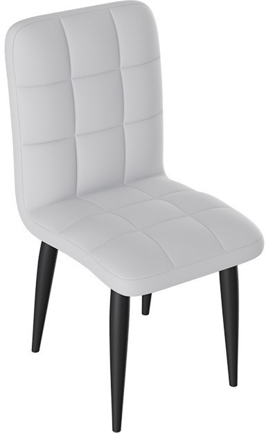 Франк ДП 2-17 Стул (конус) (Черный матовый/Кожзам Серый)