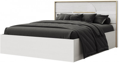 Кровать 160х200 "Монтиз" с щитовым основанием - Белый текстурный/Корунд джелато