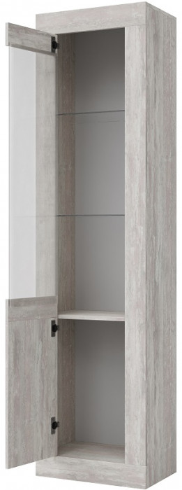 Шкаф-витрина однодверный "Лондон" - Ледяное дерево