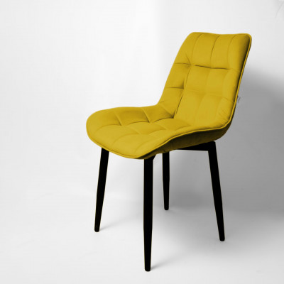 Стул &quot;Бостон&quot; черный матовый Velutto 40 желтый