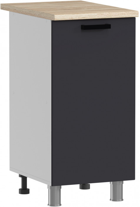 МК Аленушка Н 400 Лаванда Сталь, скоба черный (без столешницы)