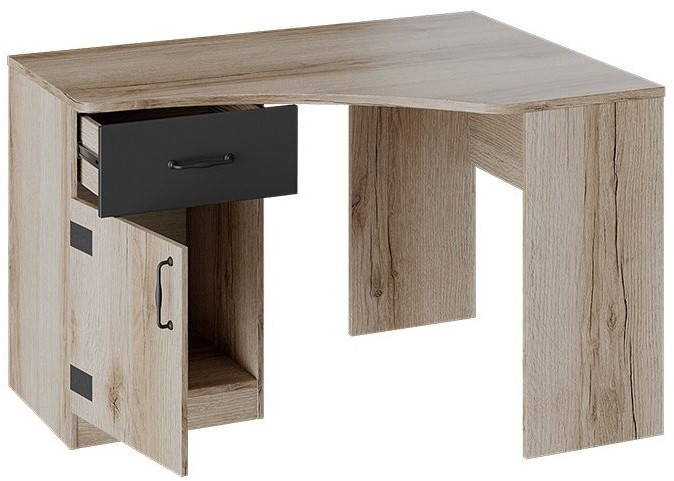 Окланд ТД-324.15.03 Стол письменный угловой (Фон Черный/Дуб Делано)