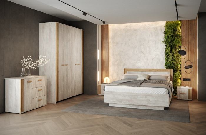 Модульная спальня "Каен" - Ледяное дерево/Артизан