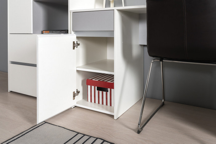 Торонто Компоновка № 06, белый шагрень/стальной серый