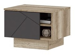 Даллас ТБ 01 Тумба прикроватная (0,500 х0,366х0,402) дуб каньон/МДФ софт графит