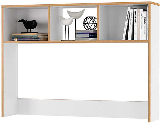 Вуди 13.161 Надстройка на стол, белый премиум/дуб крафт золотой