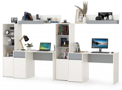 Торонто Компоновка № 08, белый шагрень/стальной серый