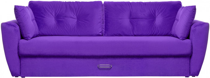 Диван-еврокнижка Амстердам Люкс, 160х195, пружинный блок, велюр фиолетовый