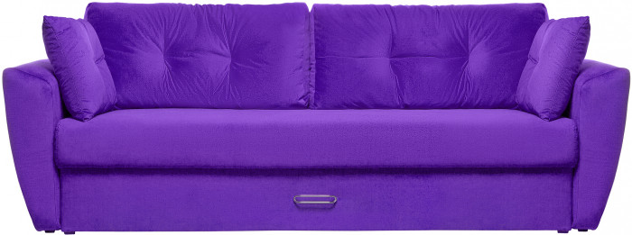 Диван-еврокнижка Амстердам Люкс, 160х195, пружинный блок, велюр фиолетовый