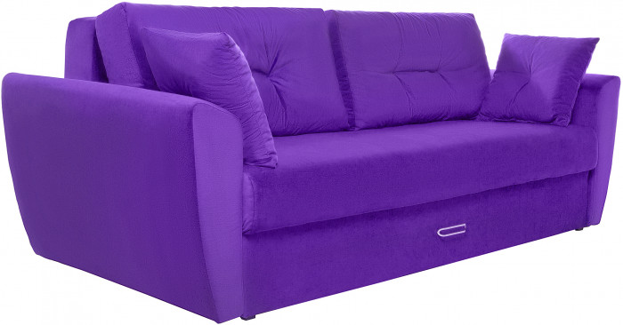 Диван-еврокнижка Амстердам Люкс, 160х195, пружинный блок, велюр фиолетовый