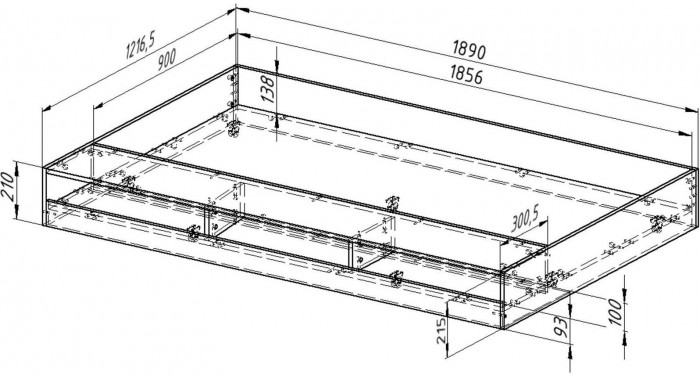 Двухъярусная кровать Гранада 1КВ (Венге, Серый)