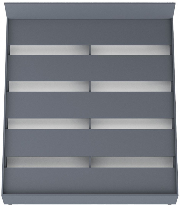 Мори Кровать 1800, цвет графит, ШхГхВ 183,5х203,5х70 см., сп.м. 1800х2000 мм., без матраса, основание есть