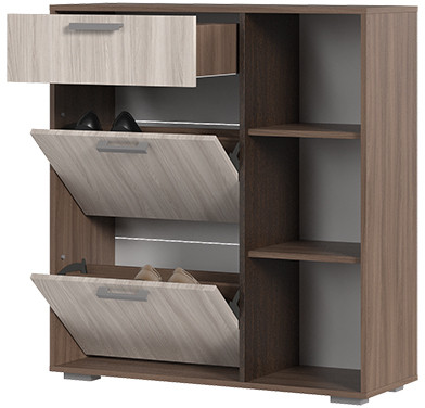 ДЕЛИ обувница №4 (960х1020х330) ясень шимо темный/ясень шимо светлый