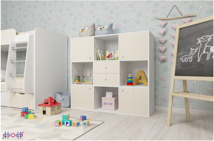 Стеллаж Джери (Дуб молочный/Венге)