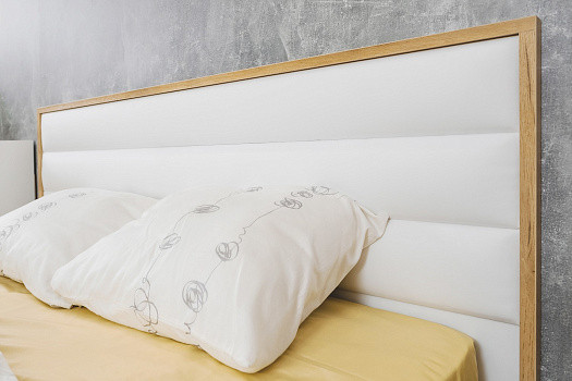 Кровать с ортопедическим основанием (металл) Айрис 308 Люкс 140х200, дуб