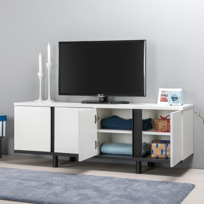 Валенсия Спальня № 36, цвет ЛДСП белый шагрень/чёрный/МДФ белый шагрень/ткань велутто 19, ортопед есть, сп. м. 1600х2000 мм., б/м