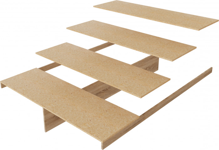 Ливорно Кровать ЛКР-1 (1,4) с настилом ДСП 2С, Дуб сонома