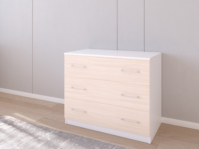 Комод 01/23 90х50х75 Белый/Дуб молочный