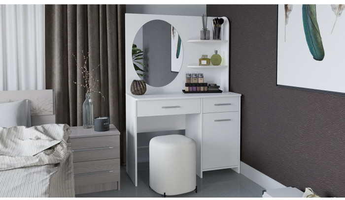 Эвита Трюмо с зеркалом (Белый глянец)