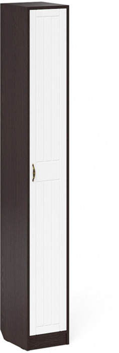 Прихожая П-6 Компоновка № 22, цвет венге/фасады МДФ белое дерево фрезеровка прованс, ШхГхВ 80х35х210 см., универсальная сборка