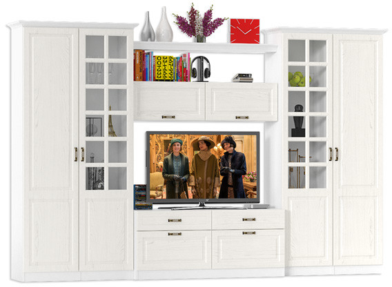 Ливерпуль Набор мебели 3, ясень ваниль/белый