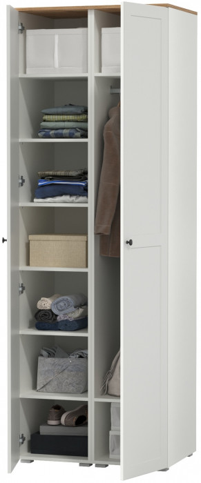 Остин 13.225 Шкаф-пенал 2 шт., белый шагрень/дуб крафт золотой