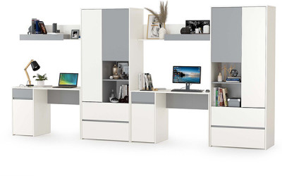 Торонто Компоновка № 12, белый шагрень/стальной серый