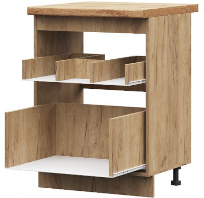 ШНМ 2Я 600 корпус шкаф нижний мойка с ящиками (0,6х0,844х0,474) б/ст дуб крафт золото