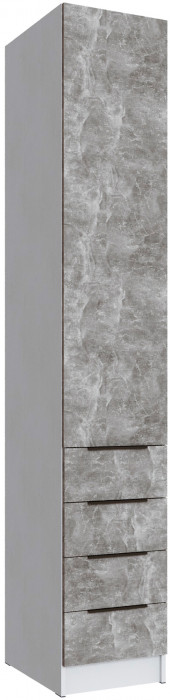 Шкаф Мадрид (0,4) с 4 ящ., Белый/Ателье светлое