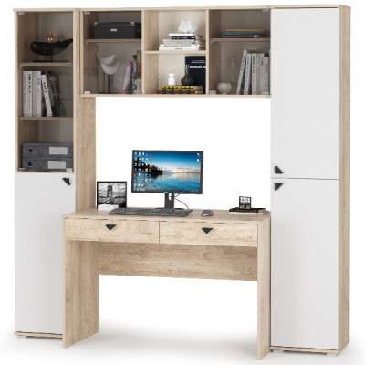 Бостон № 29, дуб эндгрейн элегантный/фасады МДФ милк рикамо софт