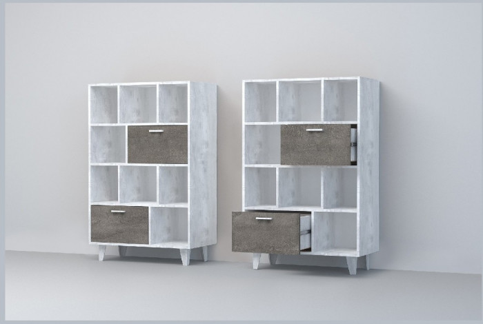 Эго Комод К-1 НГ (Камень Темный/Дуб Крафт Золотой)