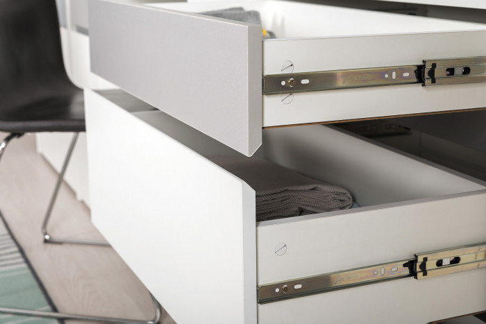 Торонто Компоновка № 14, белый шагрень/стальной серый