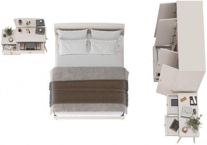 Афина Спальня 15-1600, кашемир серый